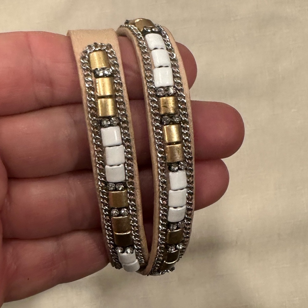Stella and Dot leather wrap bracelet
